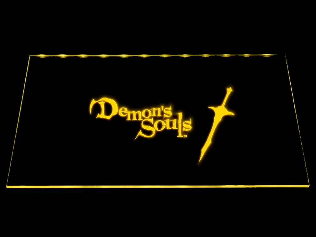 Demon's Souls Sword LED Neon Sign Electrical - Yellow - TheLedHeroes