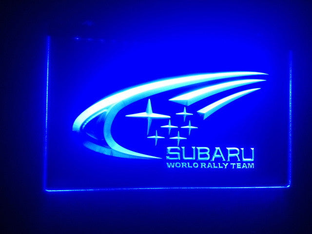 FREE Subaru (2) LED Sign - Blue - TheLedHeroes
